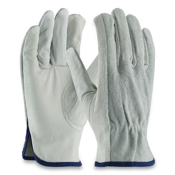 PIP Top-grain Leather Drivers Gloves With Shoulder-split Cowhide Leather Back, X-large, Gray freeshipping - TVN Wholesale